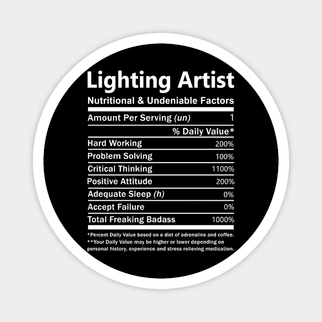 Lighting Artist - Nutritional Factors Magnet by Skull Over Love